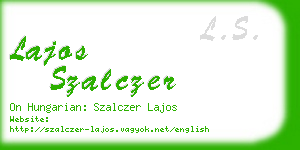 lajos szalczer business card